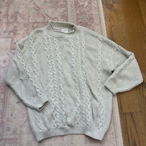 Fostered collection cable knit sweater